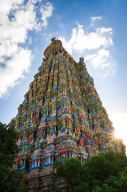 Meenakshi hindu temple in Madurai, Tamil Nadu, South India Meenakshi hindu temple in Madurai, Tamil Nadu, South India val stock pictures, royalty-free photos & images