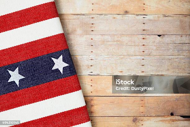 Patriotic Picnic Stock Photo - Download Image Now - Blue, Napkin, Barbecue - Meal