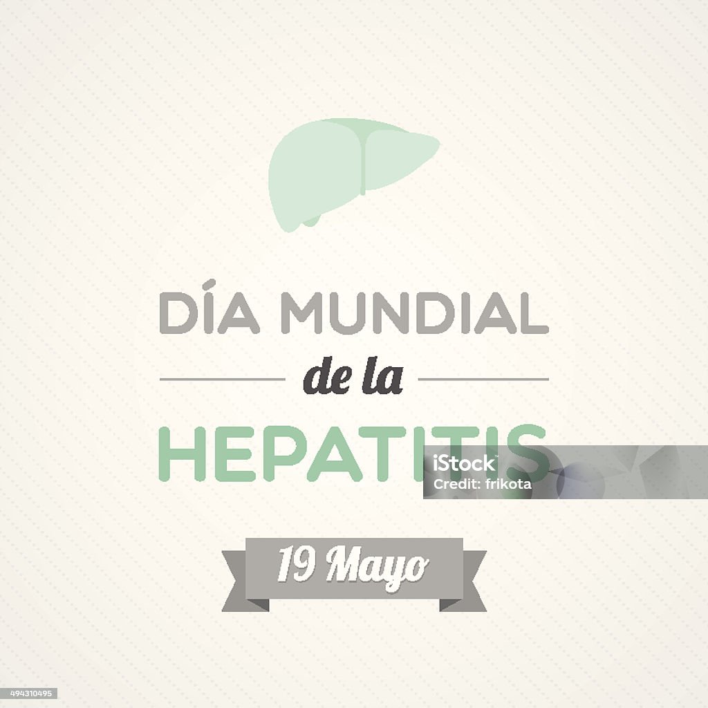 世界肝炎日のスペイン語 - イラストレーションのロイヤリティフリーベクトルアート