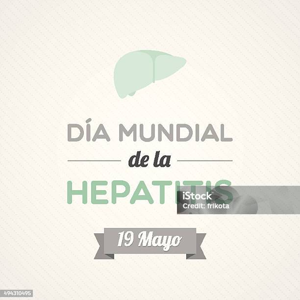 World Hepatitis Day In Spanish Stock Illustration - Download Image Now - Alertness, Anatomy, Blood