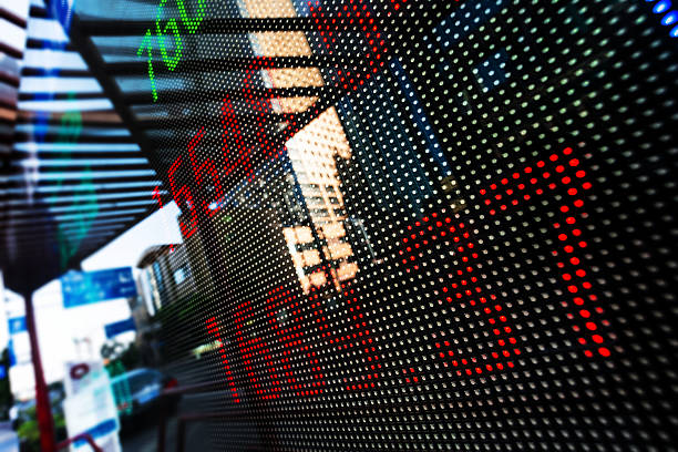 istock Display of Stock market quotes 494311129