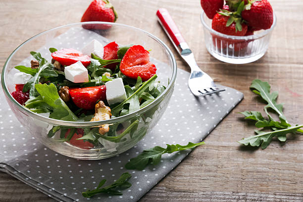 istock Healthy salad on the wooden table 494312451