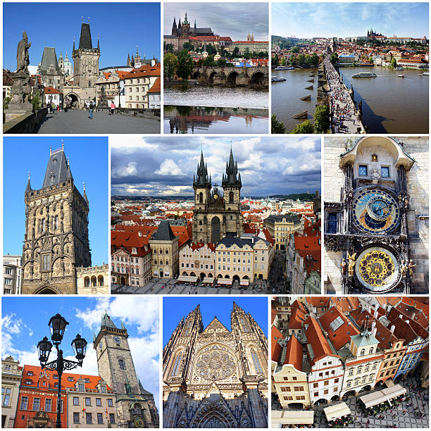 istock Collage of landmarks of Prague. 494312503