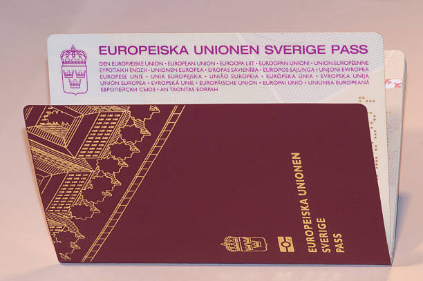 스웨덴 패스포트 - passport sweden customs europe 뉴스 사진 이미지