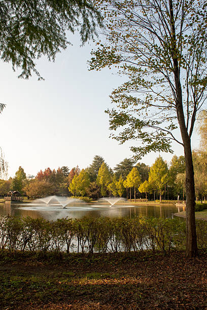 istock Triple fountains in autumn 494314678