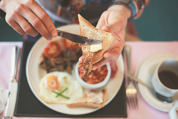 salle à manger du petit déjeuner - petit déjeuner photos et images de collection