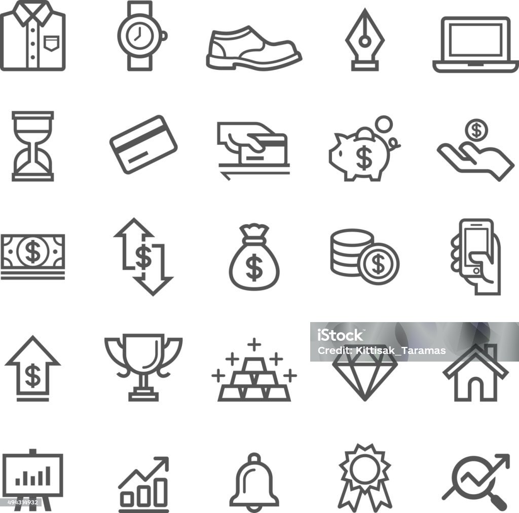 Business element icons. Icon Symbol stock vector