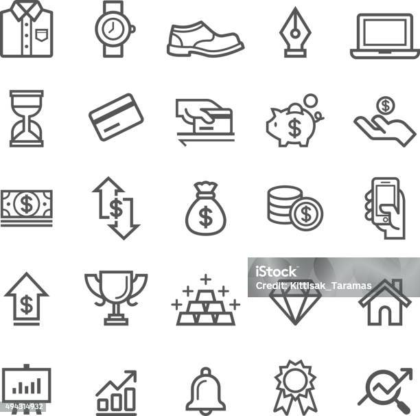 Business Element Icons Stock Illustration - Download Image Now - Icon Symbol, Trophy - Award, Cup