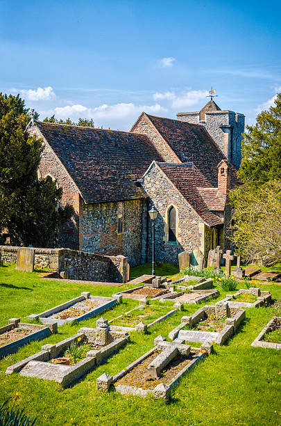 st martin's kościół w canterbury - ancient past anglican building exterior zdjęcia i obrazy z banku zdjęć