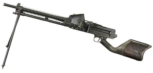 istock guns and machine gun on a white background 494316852