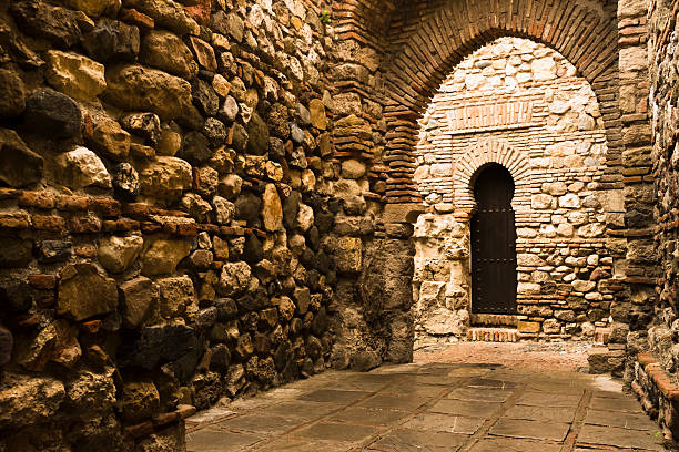 Alcazaba of Malaga, Spain stock photo