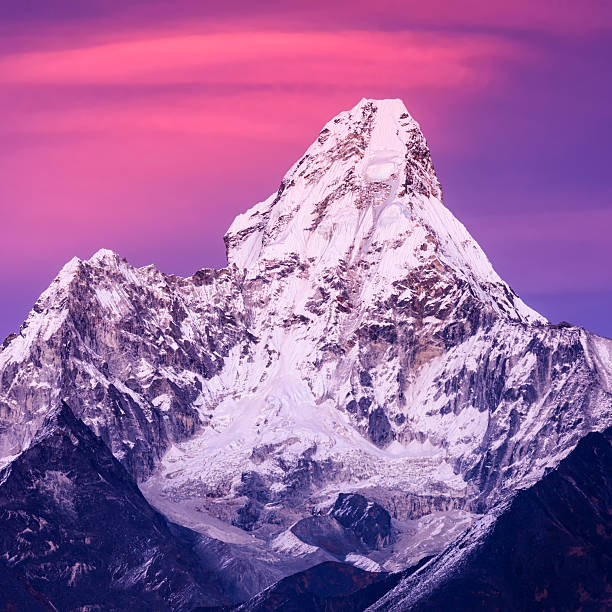 istock Sunset over beautiful Mount Ama Dablam in Himalayas, Nepal 494316914