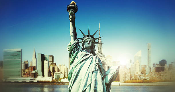 istock View to New York landmarks and skyscrapers 494339612