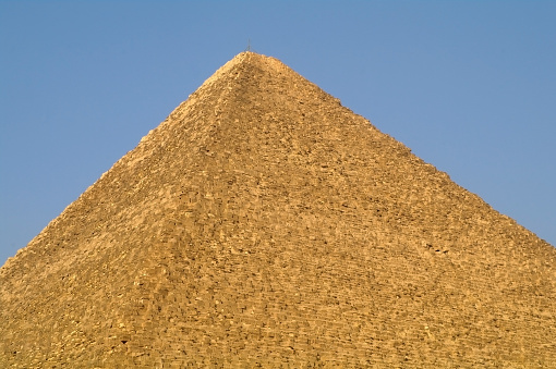 Close-up shot Pyramid of Giza ( Khufu Pyramid )