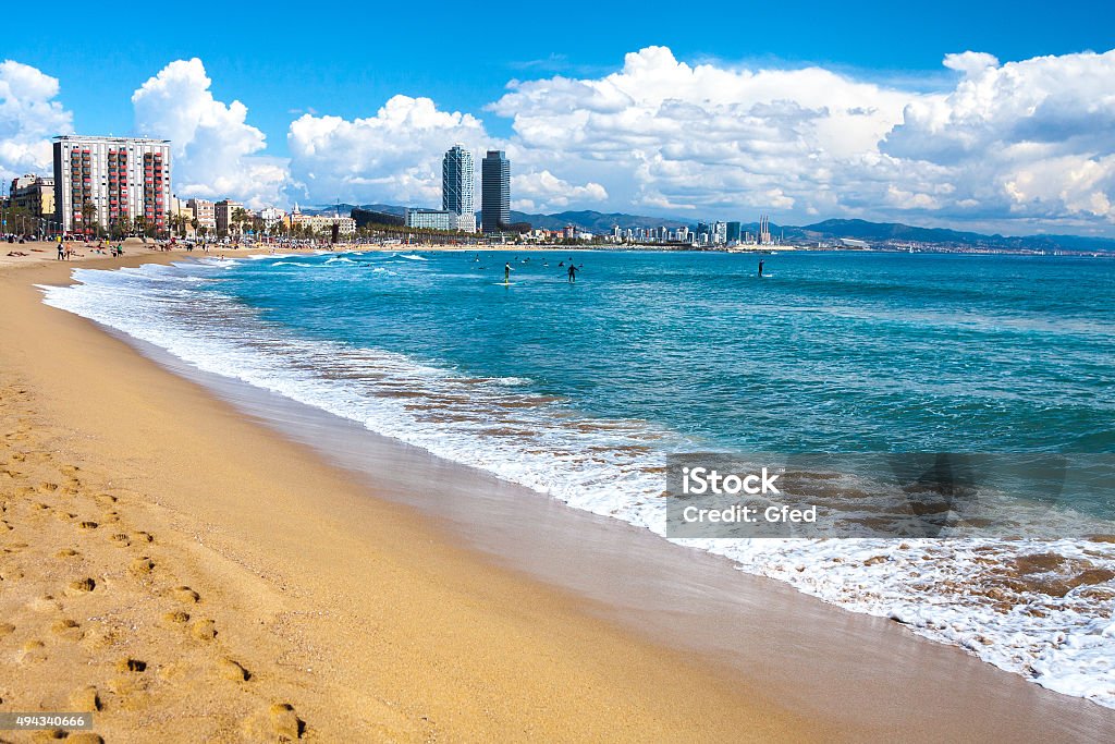 Beach in Barcelona Barcelona - Spain Stock Photo
