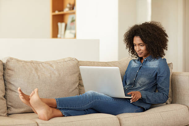 istock Blogging at her own pace in her own space 494343072