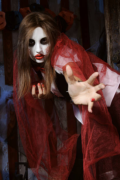 istock Witch in the throes of pulling forward open palm. 494343112