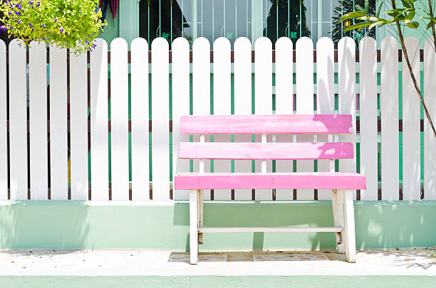 istock Pink Wooden Bench 494346215