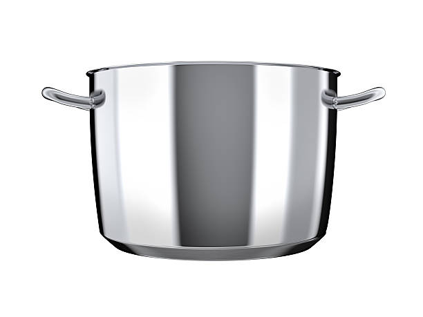 istock Stainless steel pan without lid 494347069