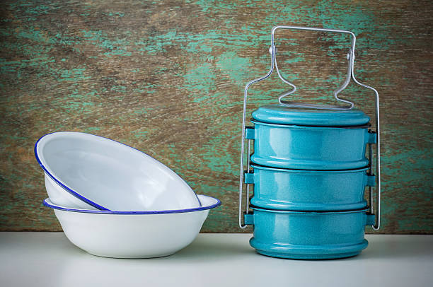 istock Metal tiffin, Thai food carrier 494347796
