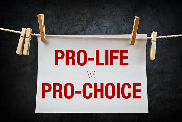 istock Pro-life vs pro-choice, abortion concept 494348269