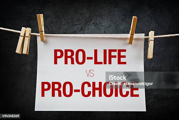 Prolife Vs Prochoice Abortion Concept Stock Photo - Download Image Now - Lifestyles, Protestor, Abortion
