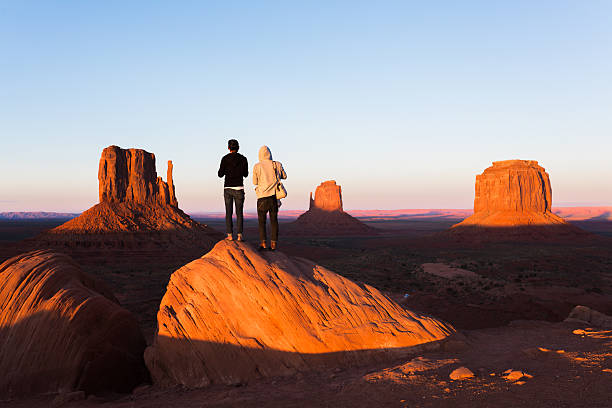 istock Hikers in the Monument Valley 494348710
