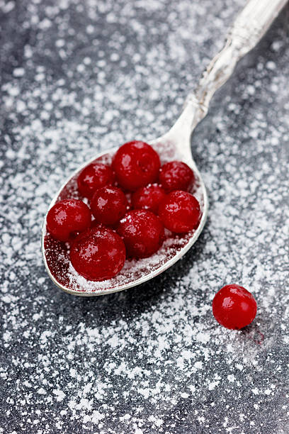 istock Cranberry frozen with icing sugar in a spoon 494348717