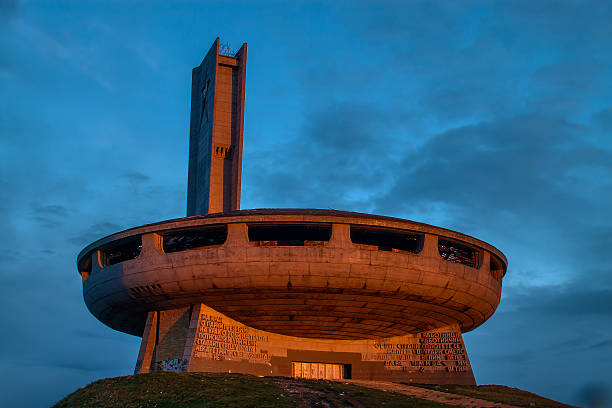 istock Buzludzha monument in red 494349565