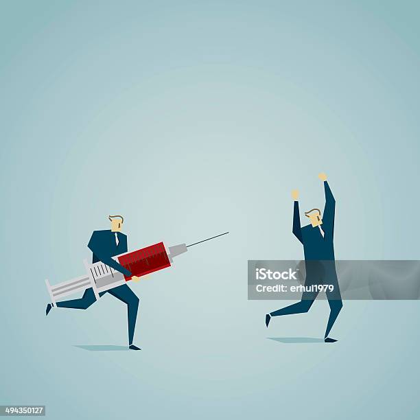 Injecting Stock Illustration - Download Image Now - Doctor, Manager, Healthcare And Medicine