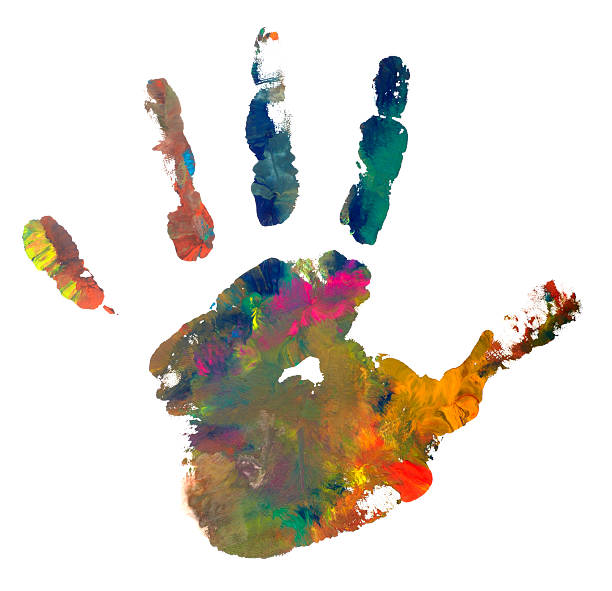 istock hand print color art craft trace paint 494350473