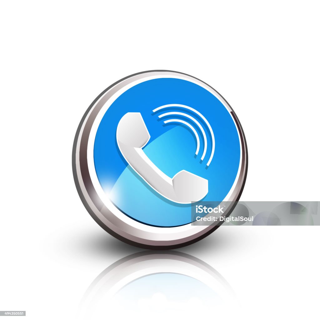 Telephone icon Telephone icon web button. Clipping path included Call Button stock illustration
