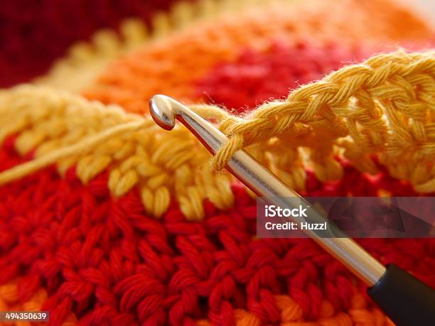 Crochet Neck In Colorful Wool Stock Photo - Download Image Now - Crochet, Macrophotography, Baby Blanket