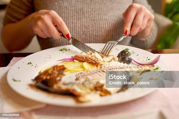 Healthy Eating Stock Photo - Download Image Now - Fish, Eating, Seafood