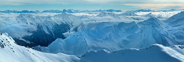 istock Dolomites Alps winter view (Austria). panorama. 494351768