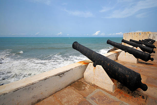 istock Ghana, West Africa: Cape Coast castle, cannons and the horizon 494352729
