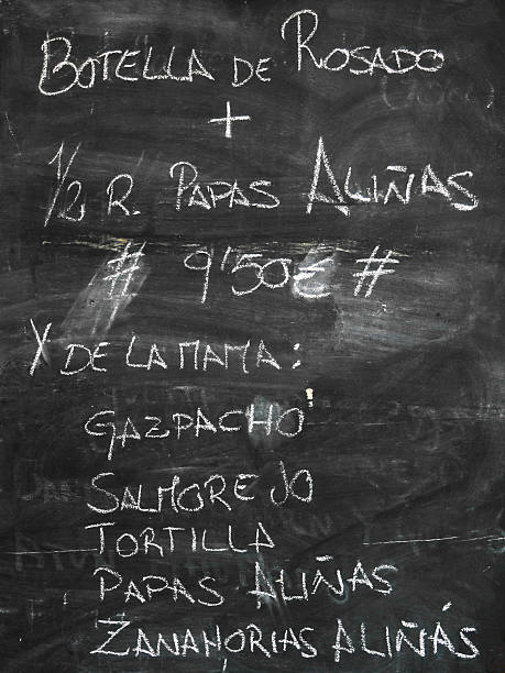 istock Pposter of the menu in a typical Spanish 494352870