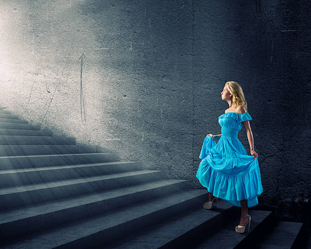 istock Girl in blue dress 494353009