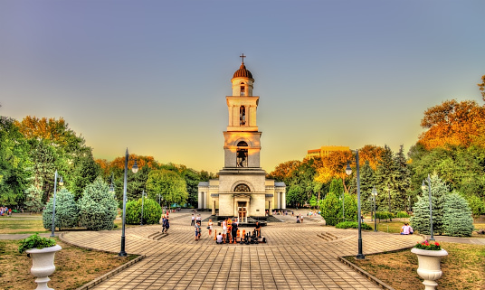 Bell tower of the Nativity catedral de Chisinau de Moldavia photo