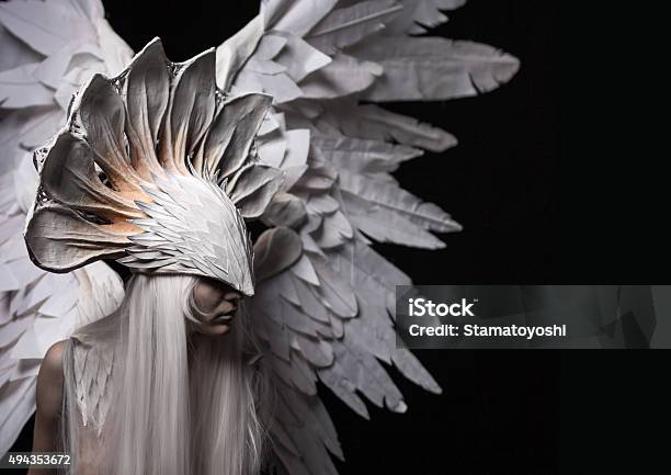 Angel 18 Stock Photo - Download Image Now - Angel, Black Background, Fantasy