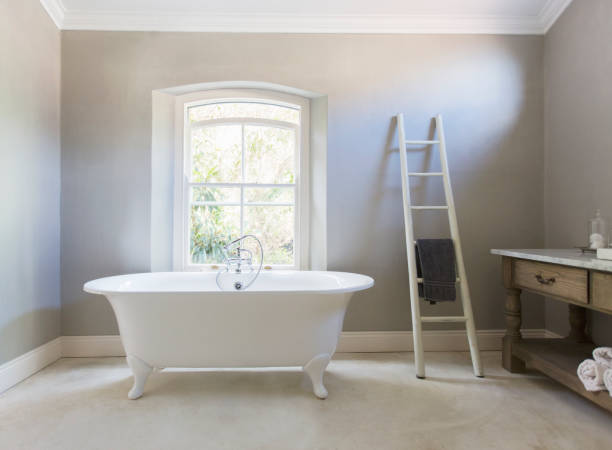 istock Claw foot tub in luxury bathroom 494358241