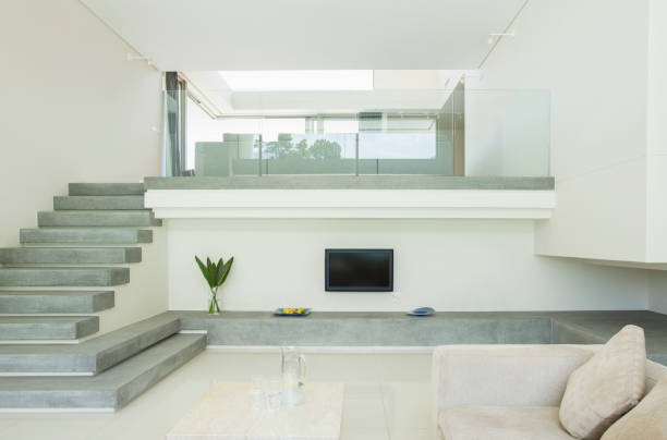 istock Modern living room with balcony 494358395