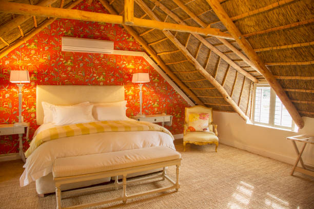 istock Luxury attic bedroom 494358405