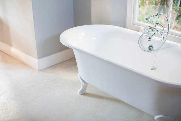 istock Claw foot tub in luxury bathroom 494358445