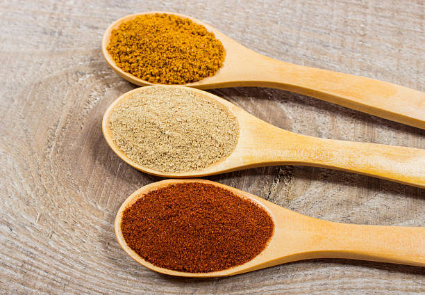 istock Spice powder on a wooden background. 494376492
