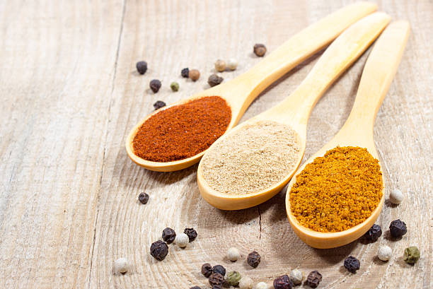 istock Spice powder on a wooden background. 494376578