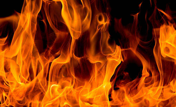 blaze 暖炉の炎テクスチャ背景 - 火 ストックフォトと画像