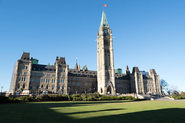 Parliament Hill in Ottawa stock photo