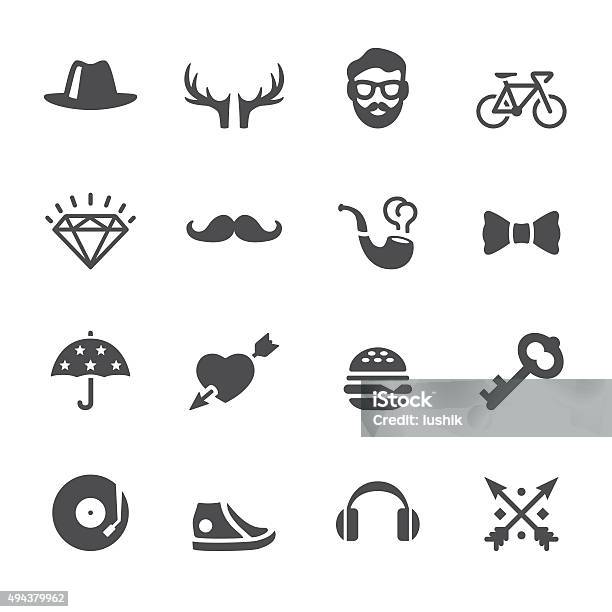Soulico Icons Hipster Style Set Stock Illustration - Download Image Now - Hipster Culture, Icon Symbol, Hobbies