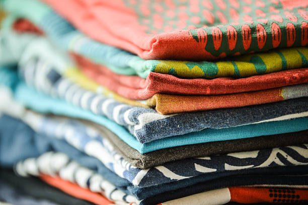 Pile of folded clothes